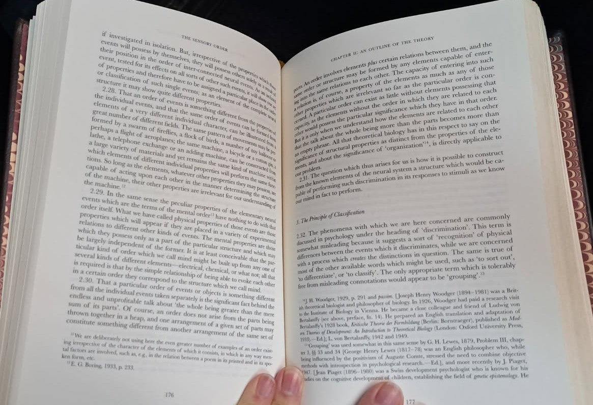 The Sensory Order and Other Writings on the Foundations of Theoretical Psychology by F. A. Hayek