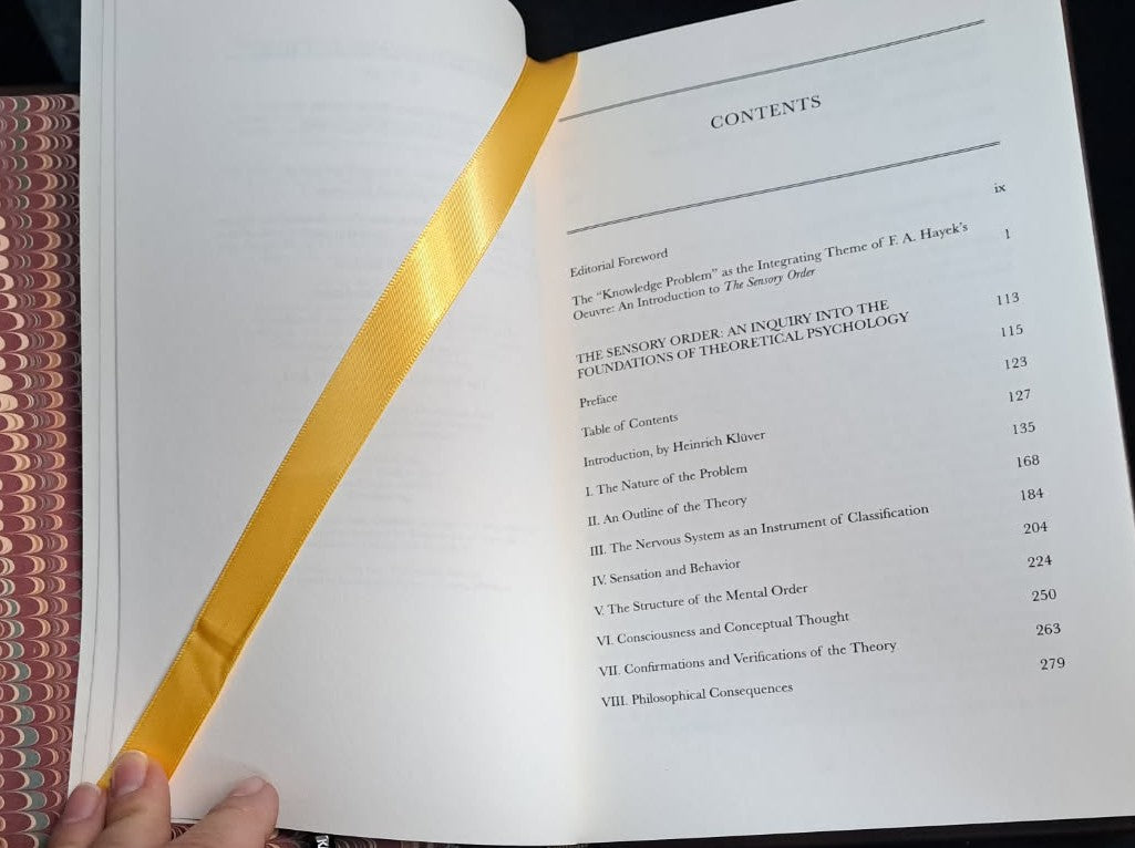 The Sensory Order and Other Writings on the Foundations of Theoretical Psychology by F. A. Hayek